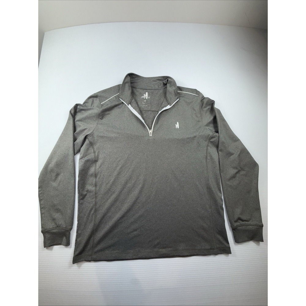 Johnnie-O Lammie Men's Quarter Zip Performance Gray Pullover M